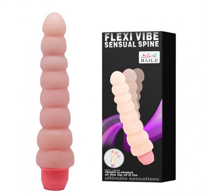 Dương vật giả cầm tay Baile Flexi Vibe Sensual Spine gân nổi sóng massage điểm G sướng mãnh liệt