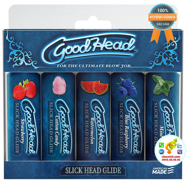 Gel quan hệ Oral 5 hương vị tươi mát GoodHead Slick Head Glide