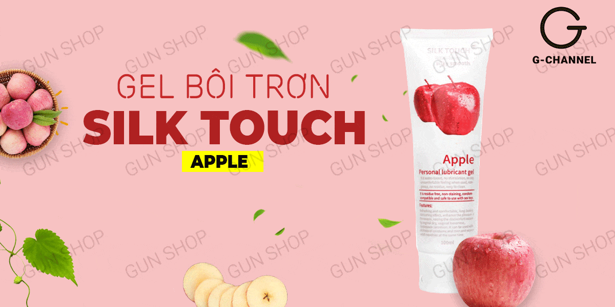 Gel bôi trơn hương táo Silk Touch 100ml an toàn kích thích yêu