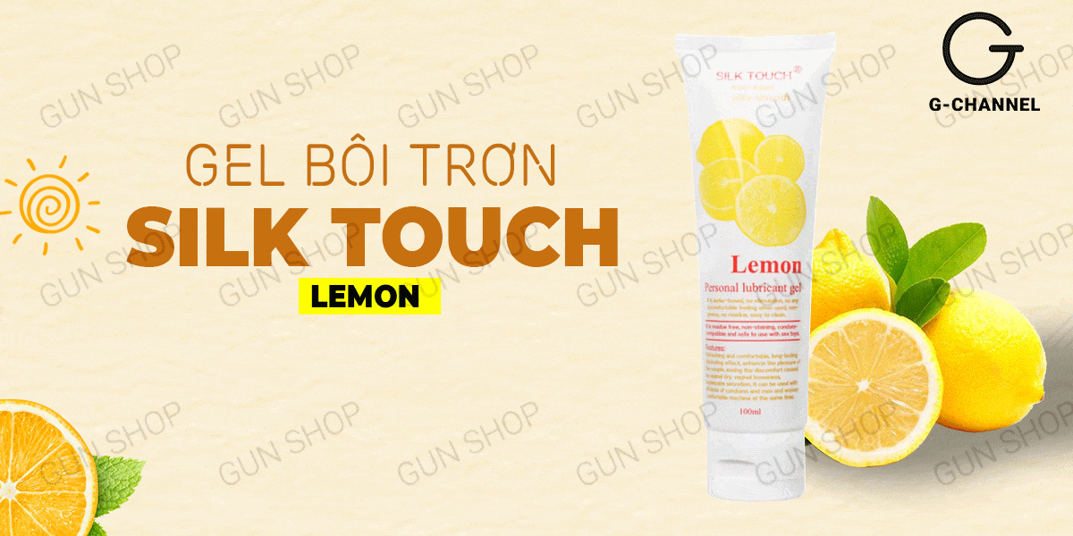 Gel bôi trơn hương chanh Silk Touch thiên nhiên sảng khoái 100ml Gel bôi trơn hương chanh Silk Touch thiên nhiên sảng khoái 100ml