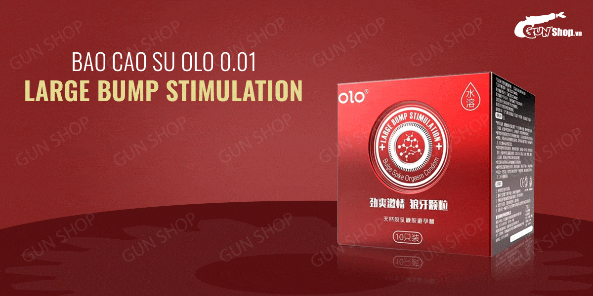 Bao cao su OLO 0.01 Large Bump siêu mỏng hương vani kích thích