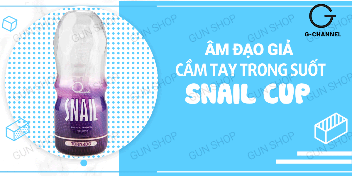 Âm đạo giả trong suốt Snail Cup cốc thủ dâm nam cao cấp siêu thật