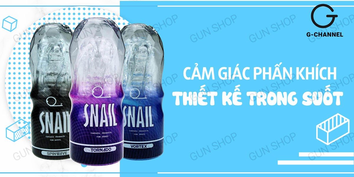 Âm đạo giả trong suốt Snail Cup cốc thủ dâm nam cao cấp siêu thật