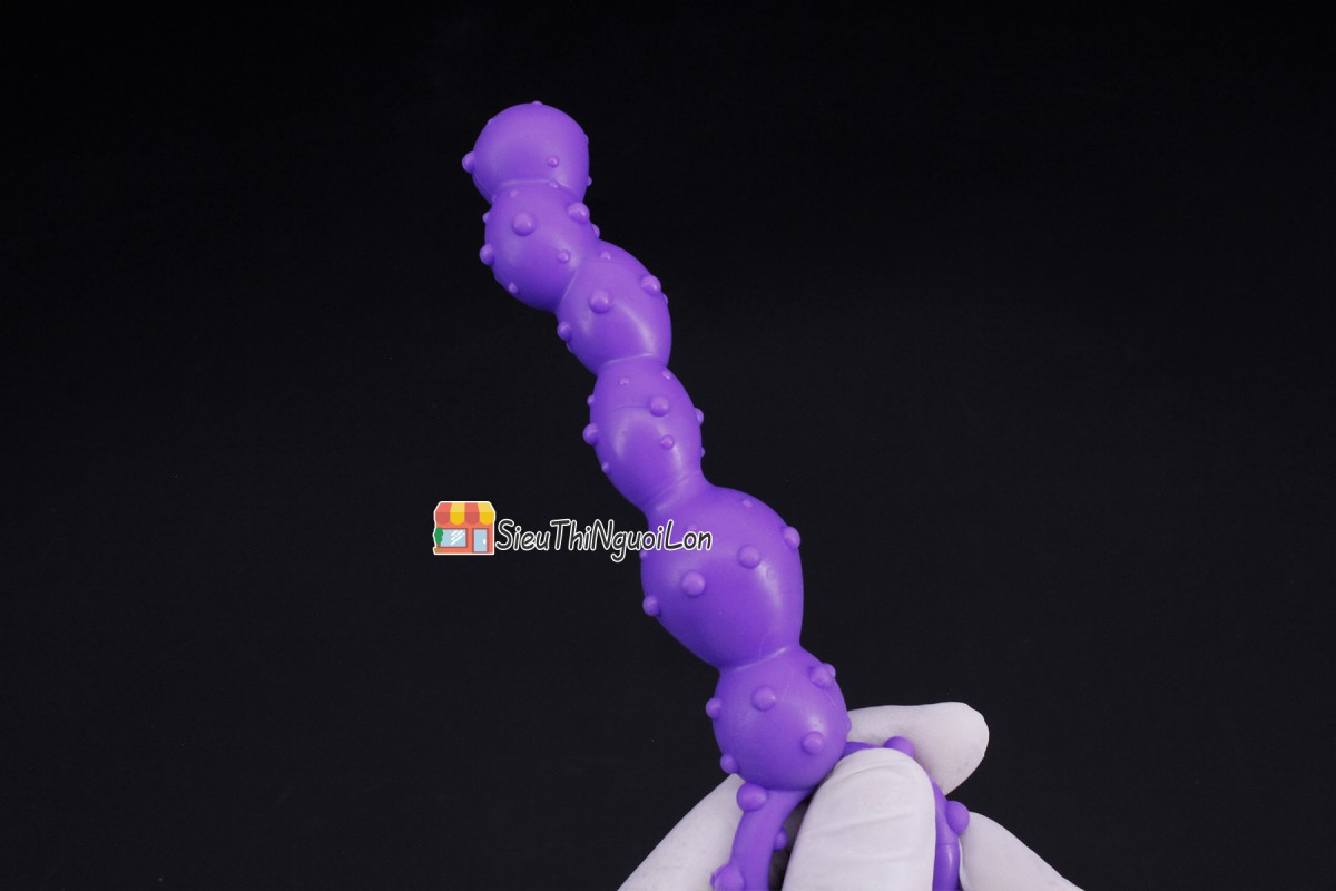 Đồ chơi silicon bi gai xoắn kích thích hậu môn sướng mê