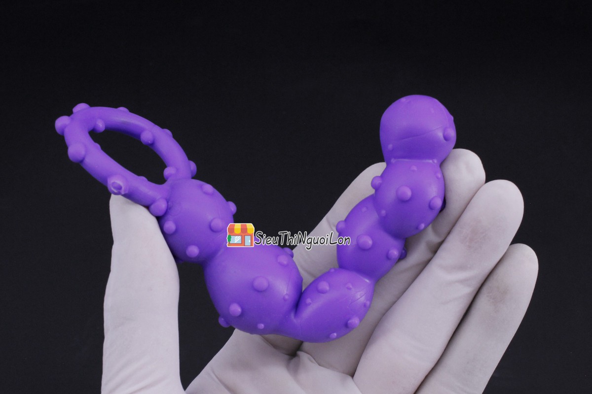Đồ chơi silicon bi gai xoắn kích thích hậu môn sướng mê