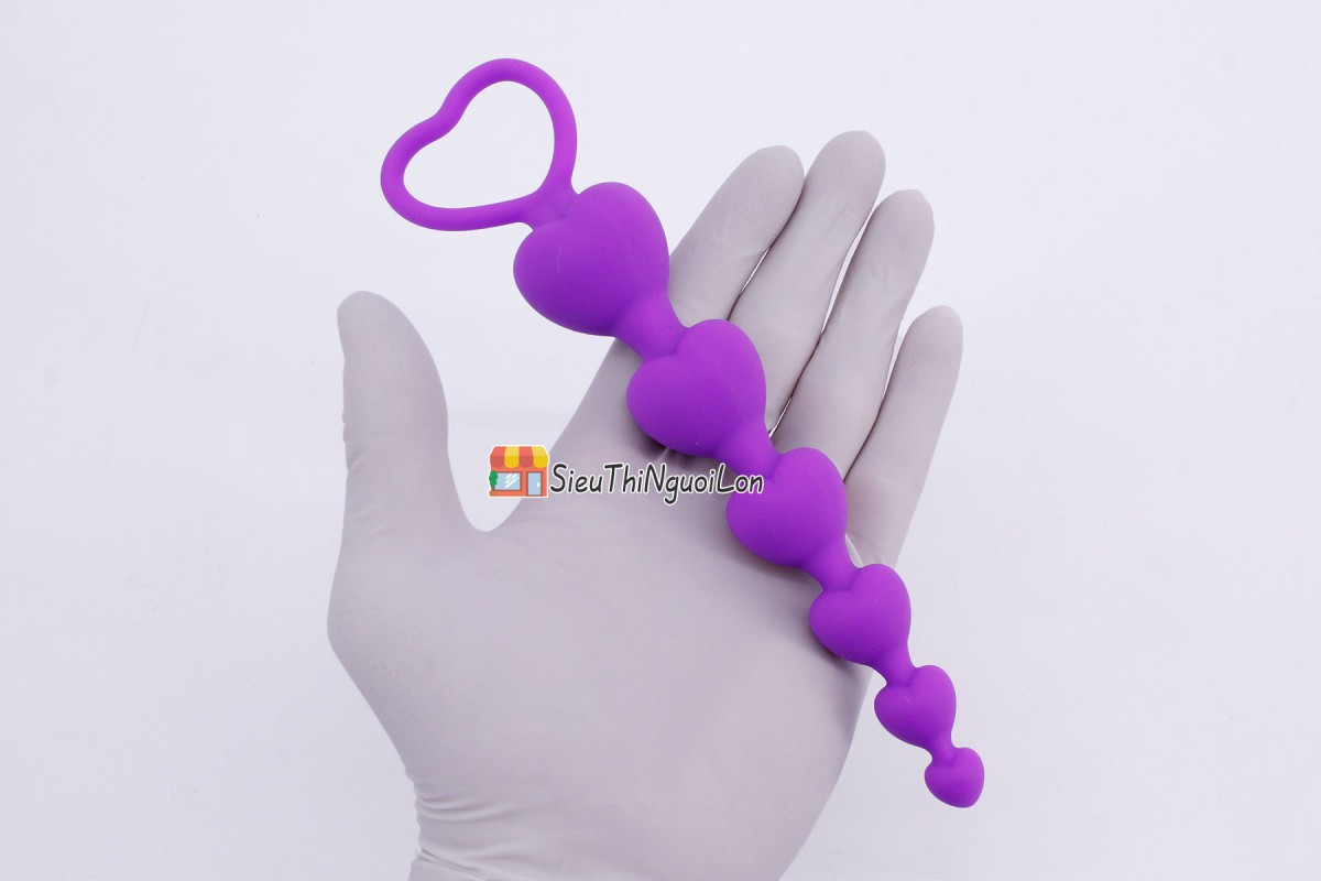 Đồ chơi kích hậu chuỗi hạt trái tim silicon mềm mại giá tốt Đồ chơi kích hậu chuỗi hạt trái tim silicon mềm mại giá tốt