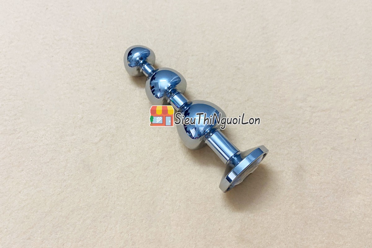Dụng cụ kích thích hậu môn inox 3 khấc an toàn siêu mềm mại