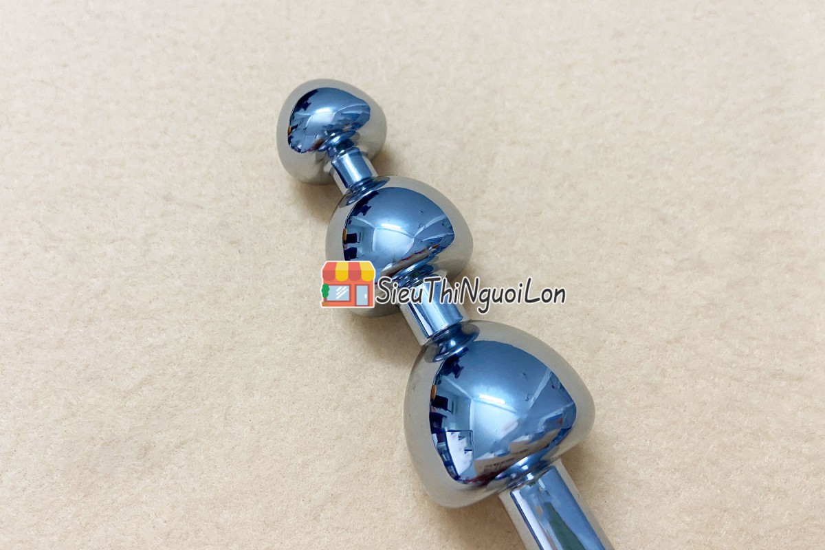 Dụng cụ kích thích hậu môn inox 3 khấc an toàn siêu mềm mại