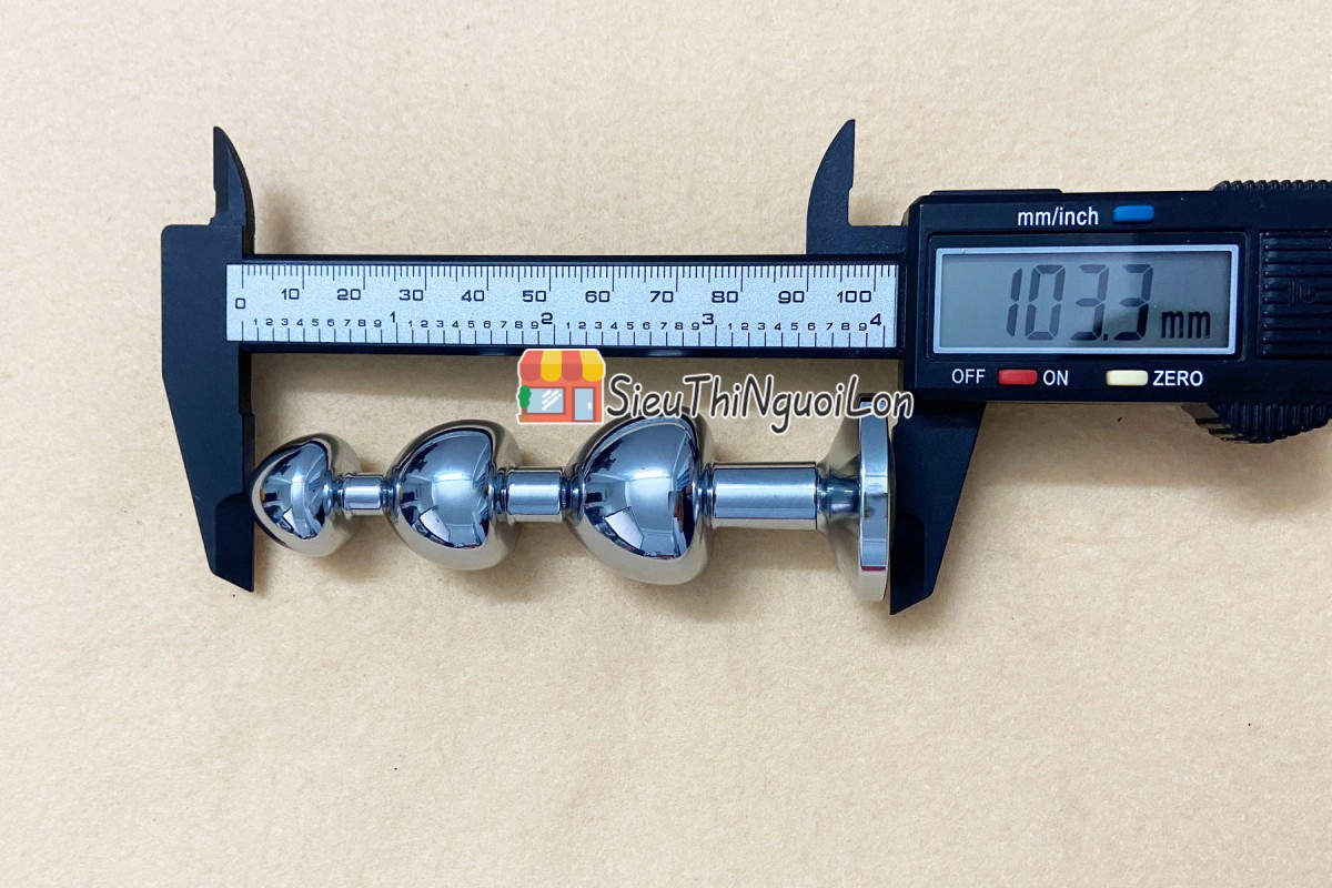 Dụng cụ kích thích hậu môn inox 3 khấc an toàn siêu mềm mại