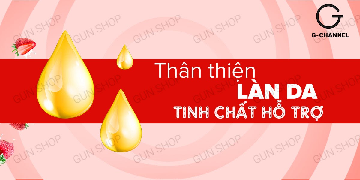 Gel Love Kiss hương dâu 100ml gel bôi trơn an toàn tăng khoái cảm