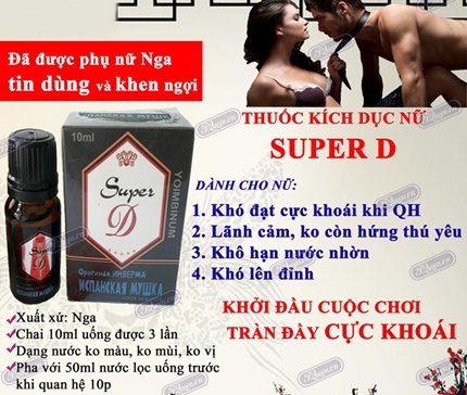 Thuốc kích dục Super D Nga chính hãng tăng ham muốn nữ mạnh