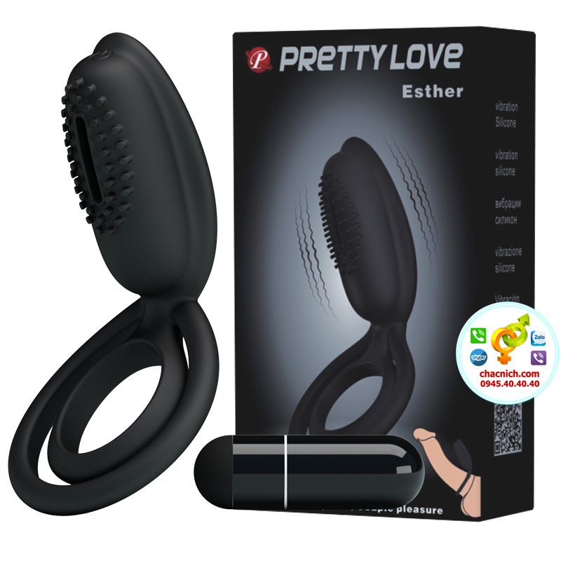 Vòng đeo dương vật Prettylove Esther kích thích điểm G tăng khoái cảm