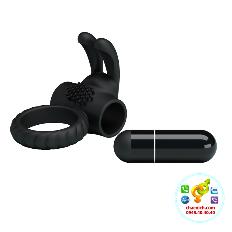 Vòng đeo dương vật rung Prettylove Eudora kích thích cực mạnh