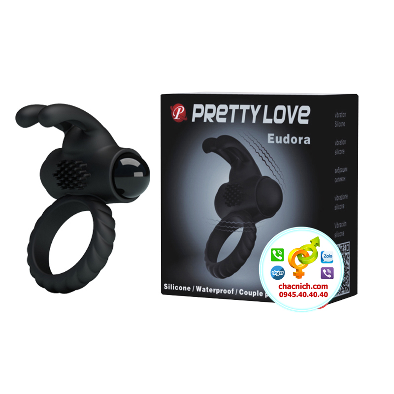 Vòng đeo dương vật rung Prettylove Eudora kích thích cực mạnh
