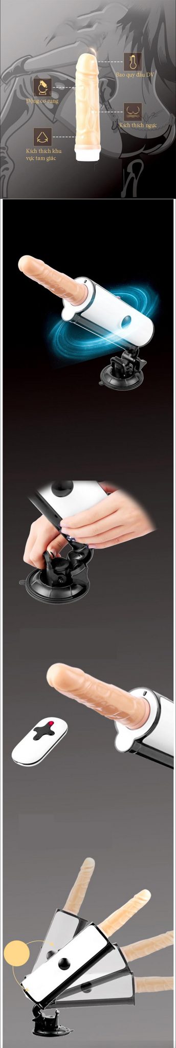 Máy làm tình tự động phụ nữ điều khiển xa an toàn chất lượng