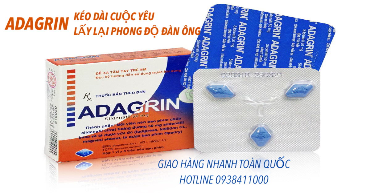 Viên uống Adagrin 50mg tăng cường sinh lý kéo dài thời gian quan hệ Viên uống Adagrin 50mg tăng cường sinh lý kéo dài thời gian quan hệ