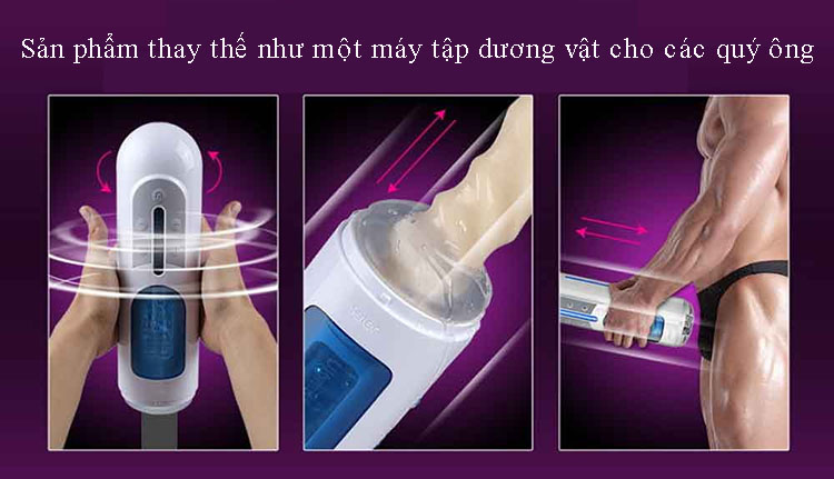 Âm đạo giả Leten gắn tường xoay 360 độ sạc USB bền đẹp