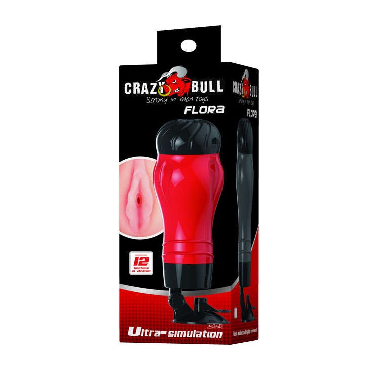 Âm đạo giả gắn tường Crazy Bull rung mạnh lỗ hậu môn siêu thật