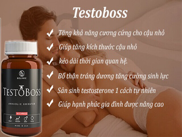 Testoboss USA chính hãng tăng cường sinh lý nam giới mạnh mẽ, giá tốt