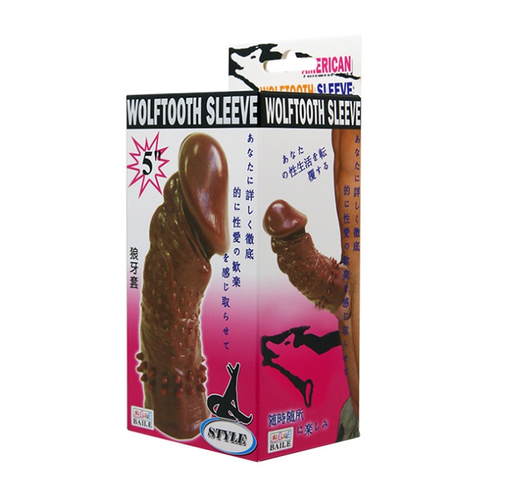 Bao cao su đôn dên 5cm gai nổi kích thích mạnh mẽ màu nâu Bao cao su đôn dên 5cm gai nổi kích thích mạnh mẽ màu nâu