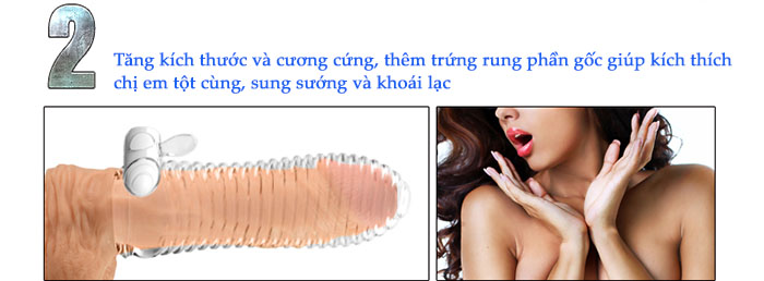 Bao cao su đôn dên CoBiiy siêu mềm vân gai rung kích thích cực đỉnh