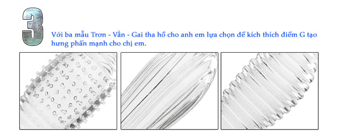 Bao cao su đôn dên CoBiiy siêu mềm vân gai rung kích thích cực đỉnh