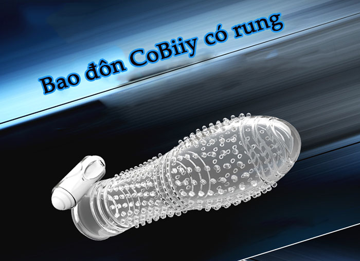 Bao cao su đôn dên CoBiiy siêu mềm vân gai rung kích thích cực đỉnh