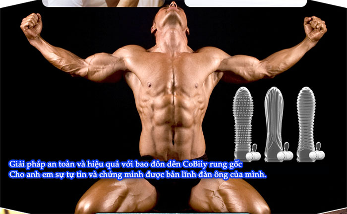 Bao cao su đôn dên CoBiiy siêu mềm vân gai rung kích thích cực đỉnh