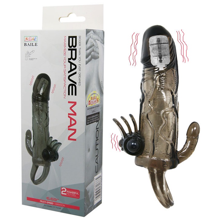 Bao cao su dozen Baile có rung dây đeo 2 đầu tăng khoái cảm cực đỉnh