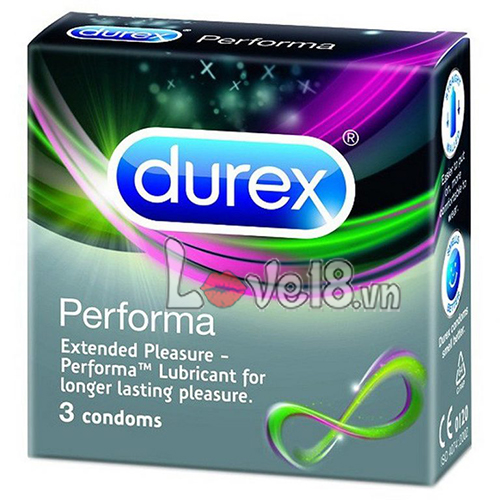 Bao Cao Su Durex Performa Hộp 3 Cái Kéo Dài Mạnh Mẽ An Toàn