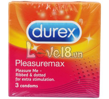 Bao Cao Su Gân Gai Durex Pleasuremax Hộp 3 Cái Siêu Mỏng Kích Thích