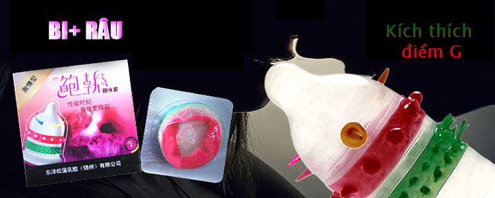 Bao cao su hình thú gai râu hộp 6 siêu kích thích thỏa mãn cô nàng khó tính