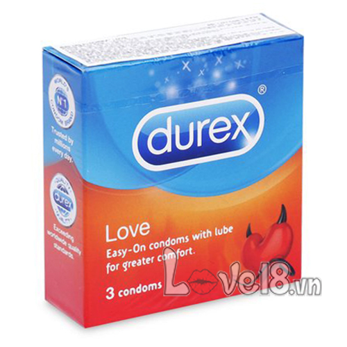 Bao Cao Su Durex Love Mỏng Bôi Trơn Mạnh Kéo Dài Thời Gian