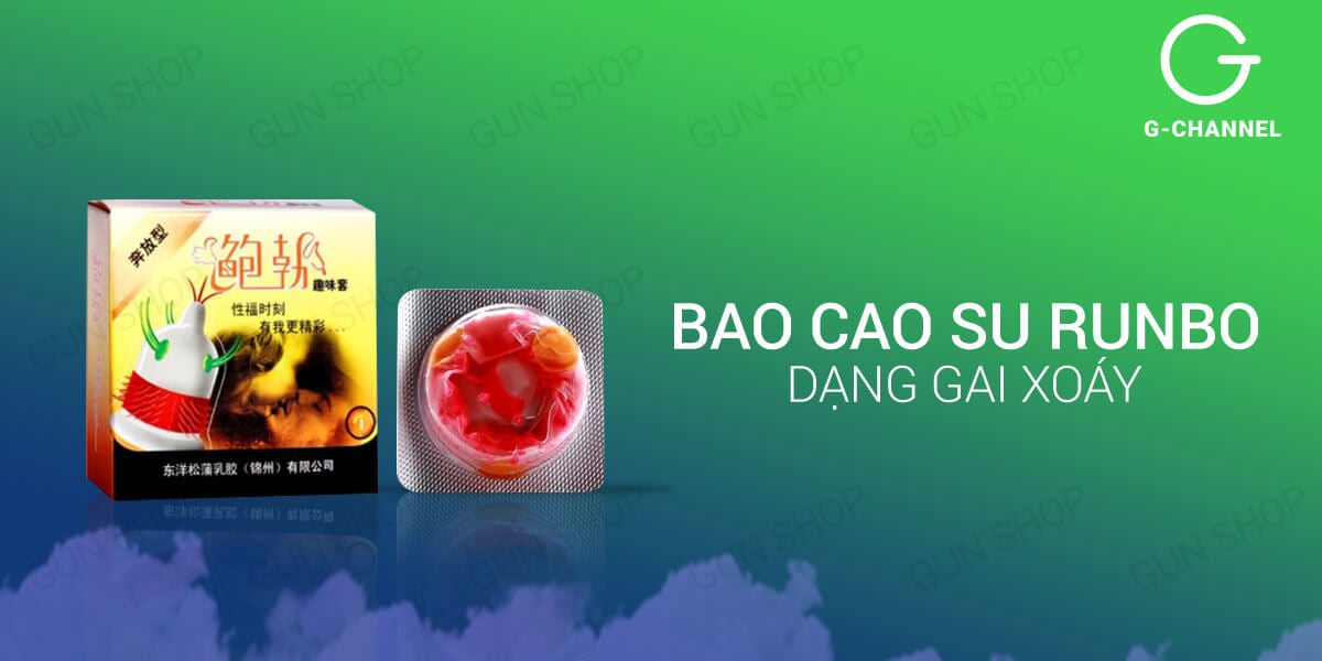 Bộ 3 hộp bao cao su Runbo gân gai lớn kích thích mạnh cảm giác