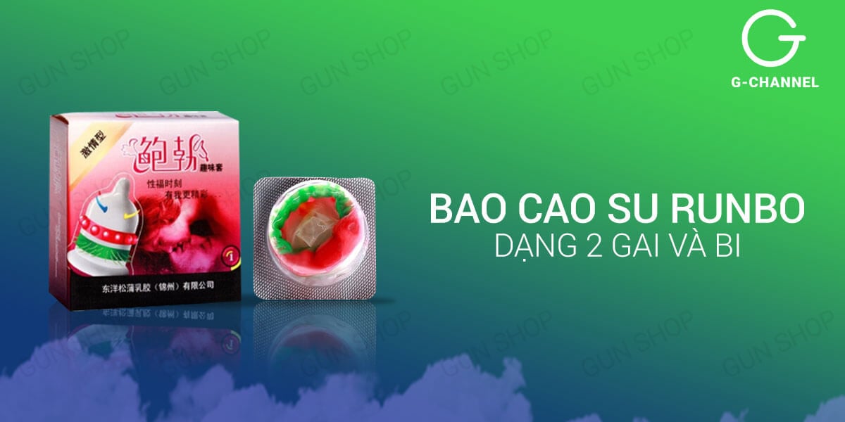Bộ 3 hộp bao cao su Runbo gân gai lớn kích thích mạnh cảm giác