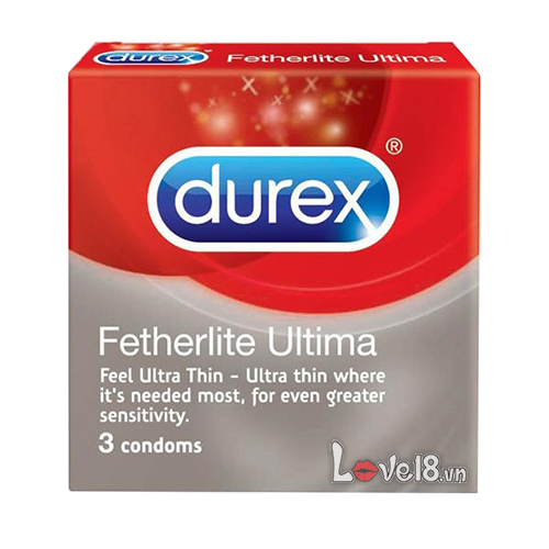 Bao Cao Su Siêu Mỏng Durex Fetherlite Ultima Hộp 3 Cái Giá Rẻ