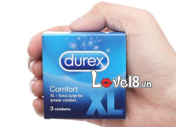 Bao Cao Su Durex XL Size Lớn Hộp 3 Cái Kéo Dài An Toàn