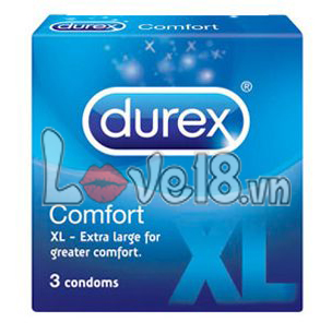 Bao Cao Su Durex XL Size Lớn Hộp 3 Cái Kéo Dài An Toàn