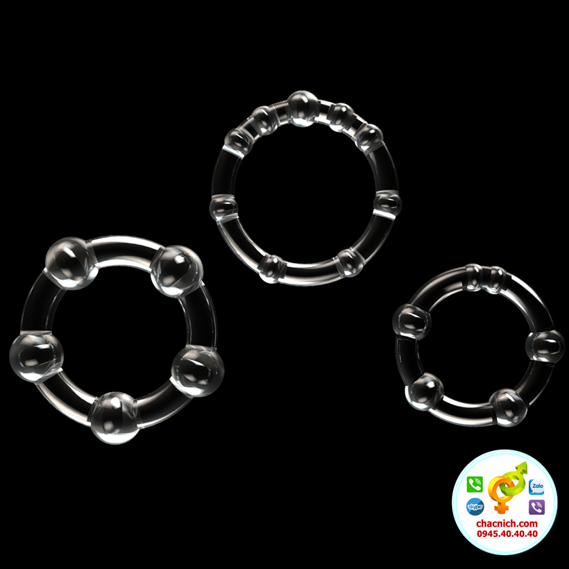Bộ 3 vòng cockring cao cấp Lovetoy Power Plus mềm mại co giãn Bộ 3 vòng cockring cao cấp Lovetoy Power Plus mềm mại co giãn