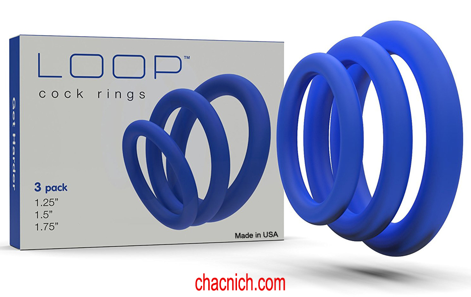  Bảng giá Bộ 3 vòng silicone đeo dương vật tăng kích thước và chống xuất sớm Loop Cockrings cao cấp