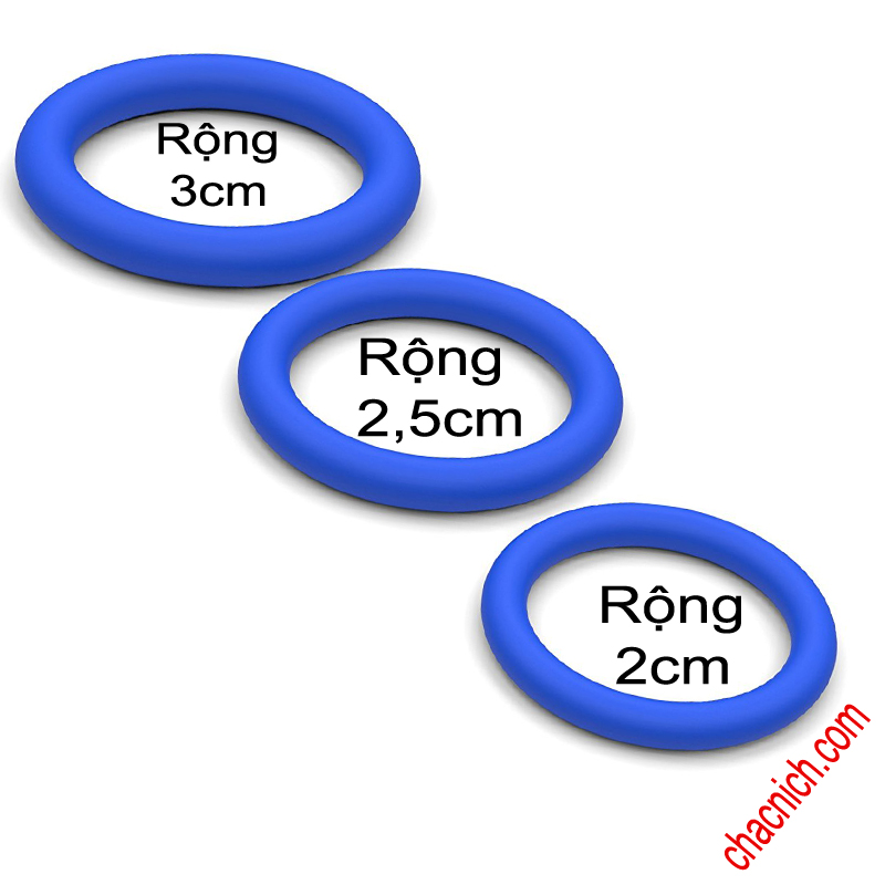  Bảng giá Bộ 3 vòng silicone đeo dương vật tăng kích thước và chống xuất sớm Loop Cockrings cao cấp