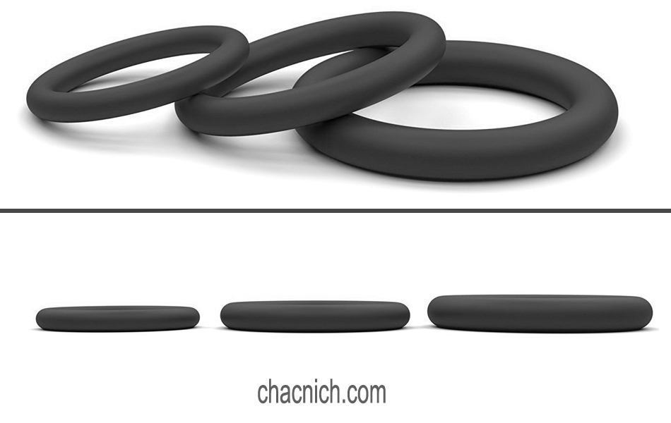 Bộ 3 vòng đeo cậu nhỏ Loop Black silicone cao cấp chống xuất tinh sớm Bộ 3 vòng đeo cậu nhỏ Loop Black silicone cao cấp chống xuất tinh sớm