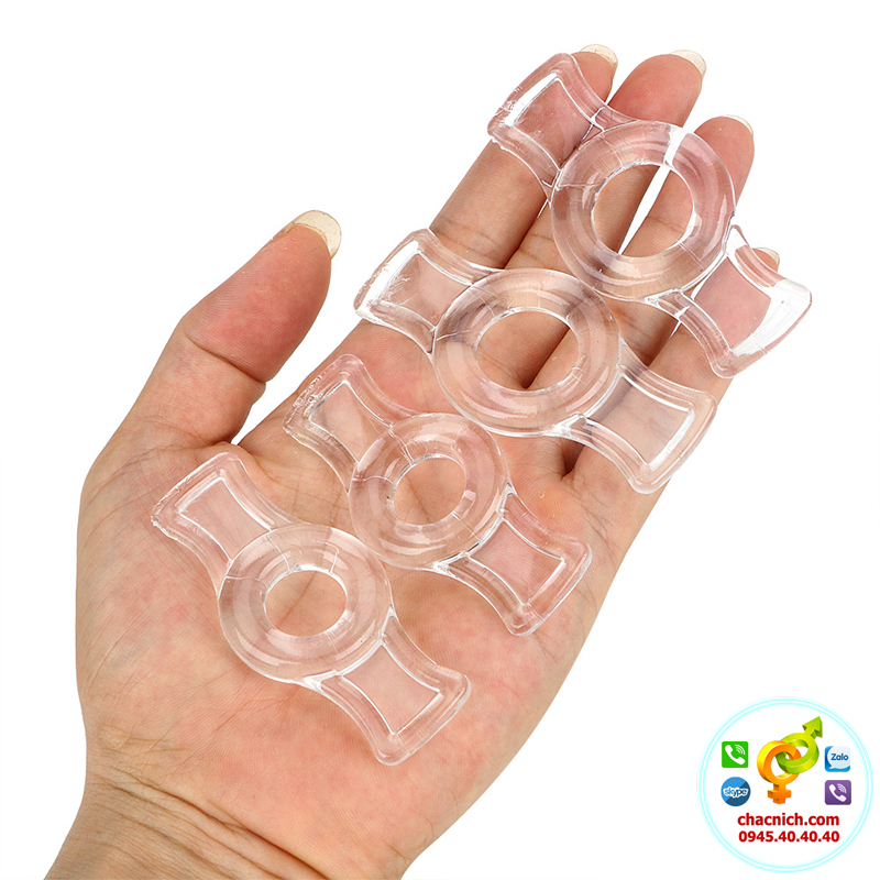 Bộ 4 vòng silicone cockring tăng cường cương cứng bền bỉ