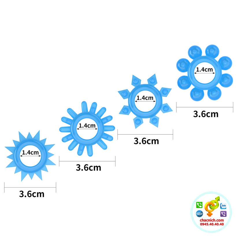 Bộ 4 vòng cockring Lovetoy Lumino Play phát sáng siêu hot Bộ 4 vòng cockring Lovetoy Lumino Play phát sáng siêu hot