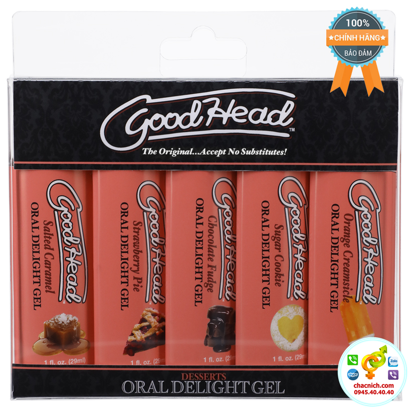 Set 5 tuýp gel bôi trơn hương kem kẹo bánh ngọt GoodHead Mỹ Set 5 tuýp gel bôi trơn hương kem kẹo bánh ngọt GoodHead Mỹ