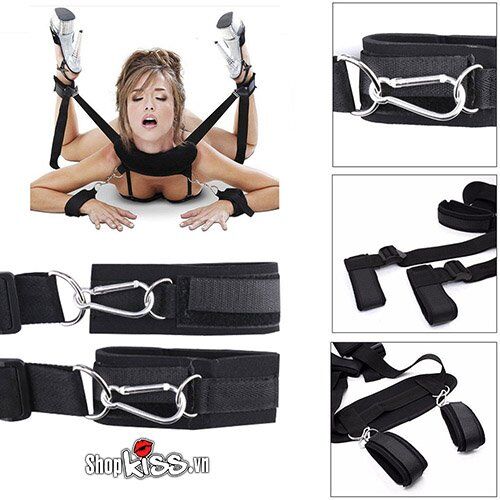Bộ bạo dâm trói chân tay cổ đen độc đáo quyến rũ anh em