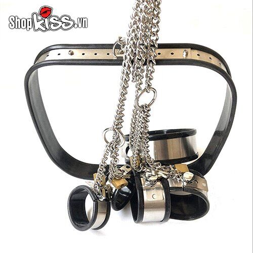Bộ còng bạo dâm cổ tay chân đai lưng kim loại bền đẹp kích thích