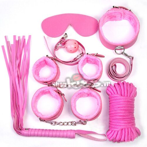 Bộ đồ chơi bạo dâm 7 món màu hồng kích thích đam mê sành điệu