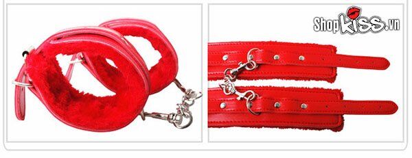 Bộ đồ chơi bạo dâm 7 món da đỏ QT07 chất lượng cao kích thích cực đỉnh