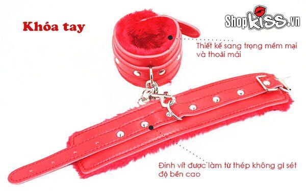 Bộ đồ chơi bạo dâm 7 món da đỏ QT07 chất lượng cao kích thích cực đỉnh